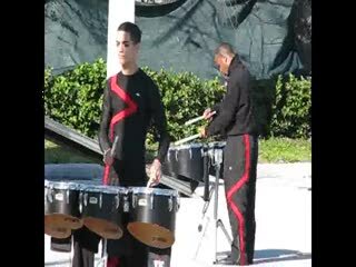 WGI 2008 Orlando Regionals- Warming Up- Coral Glades High School ( Tenors )