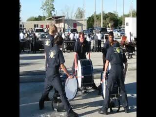 WGI 2008 Orlando Regionals- Warming Up ( Bass Line ) University High School