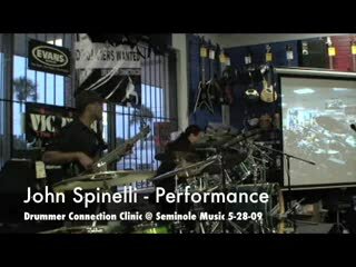 John Spinelli Performance - Drummer Connection Clinic @ Seminole Music & Sound