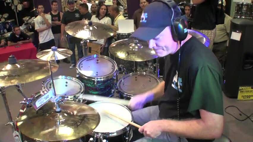 Eric at the drum off - first ever live performance